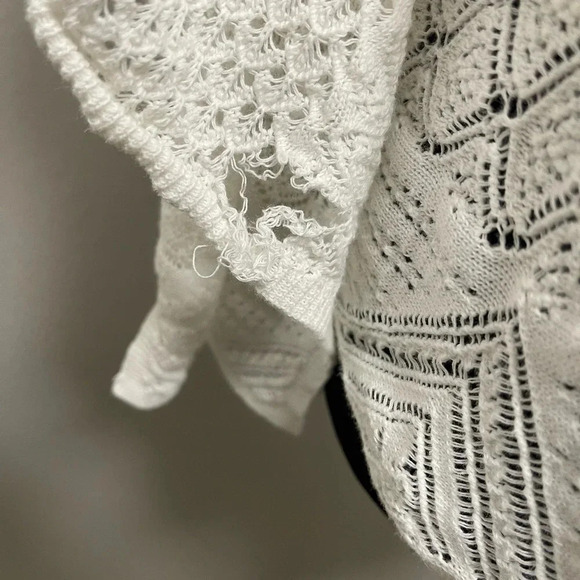 Polo by Ralph Lauren Women’s Crochet Knit Tunic Top Size Small White - Picture 5 of 7